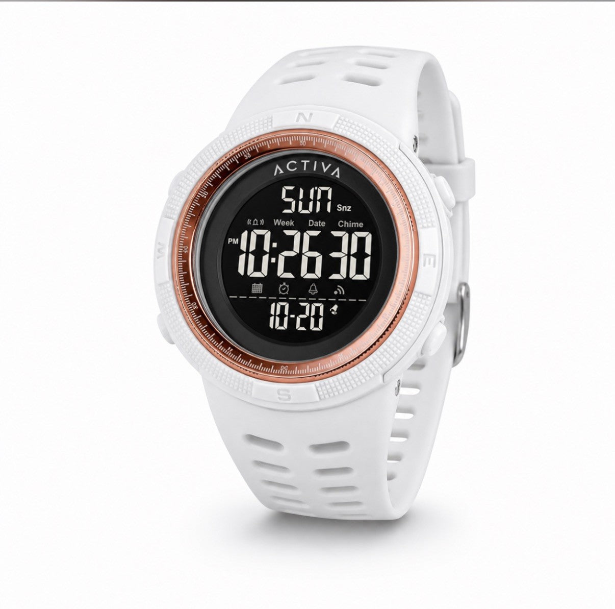 Activa X by Invicta Digital Sport Unisex Watch White 50mm ACW1915-013
