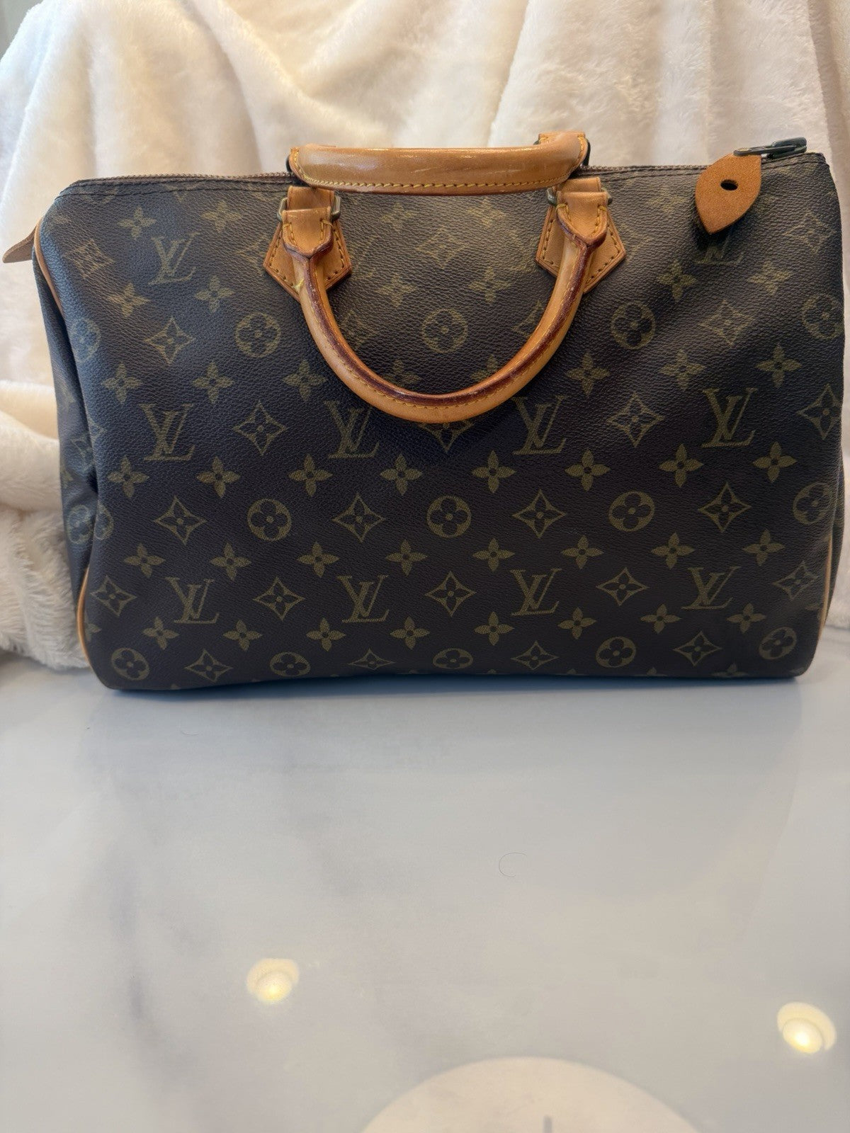 Louis Vuitton Speedy Duffle 35 Brown Canvas Monogram