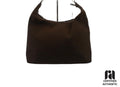 Authentic Gucci Brown Canvas Leather Trim Hobo Shoulder Bag Vintage Y2K Italy