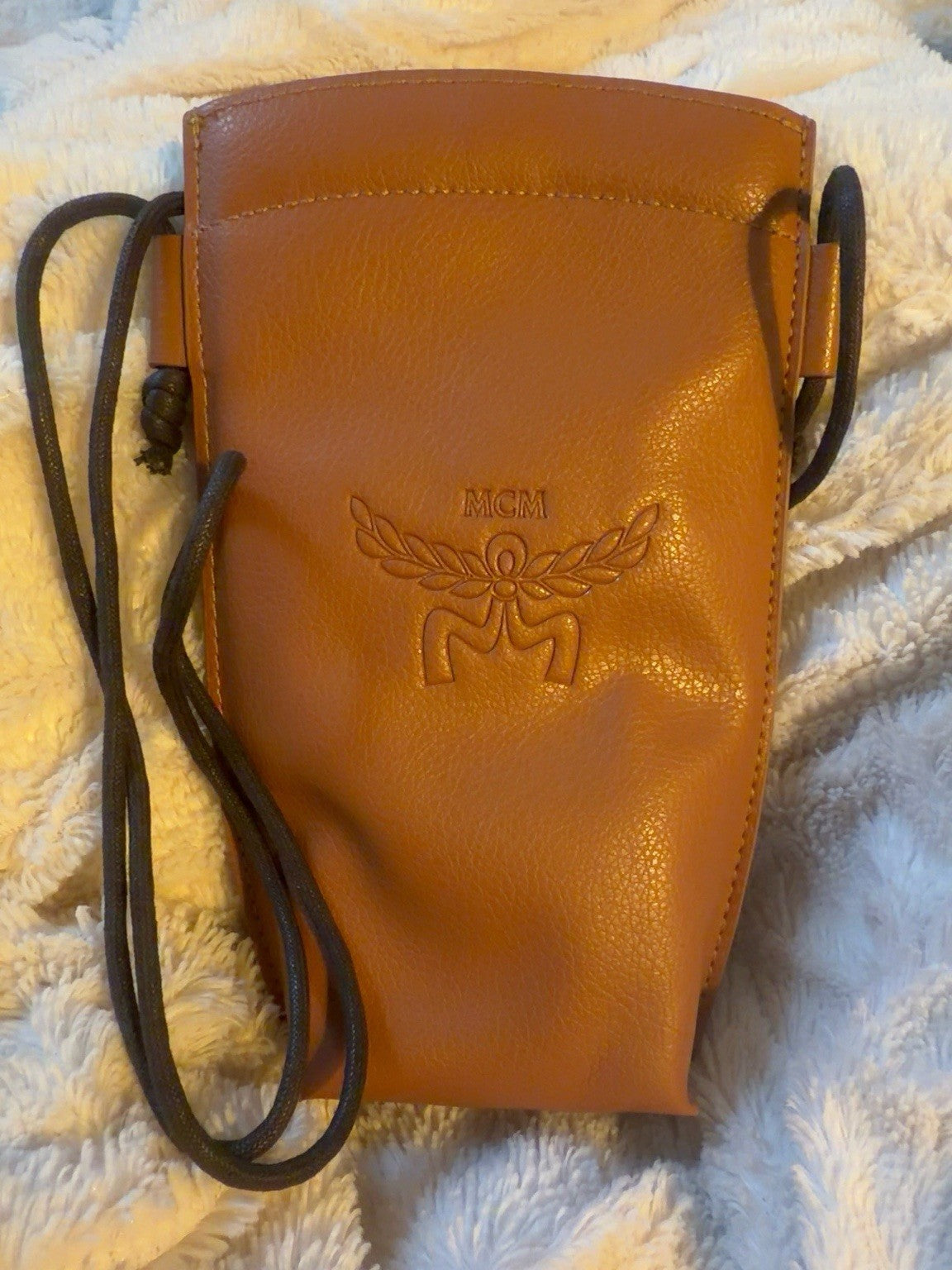 MCM MW0019 01A Black Rectangle Sunglasses w/Leather Crossbody Pouch