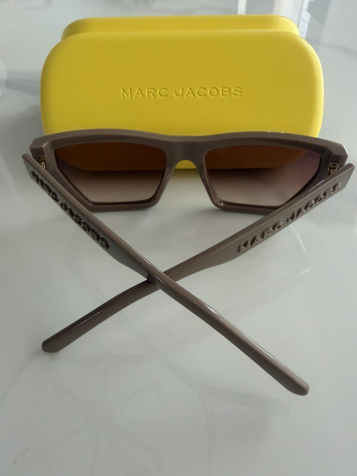 Marc Jacobs MARC 657/S 10AHA Rectangle Cateye Taupe Gray w/case #178
