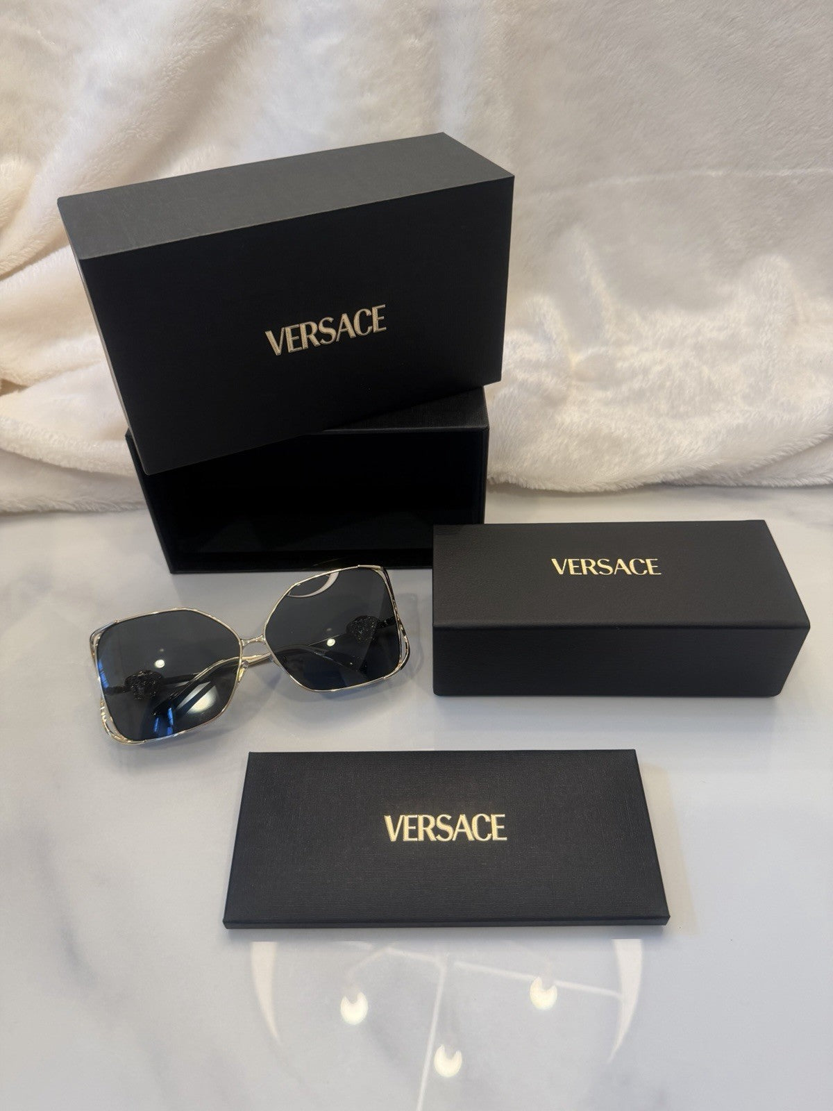 Versace Gold Framed Curved Arm #236