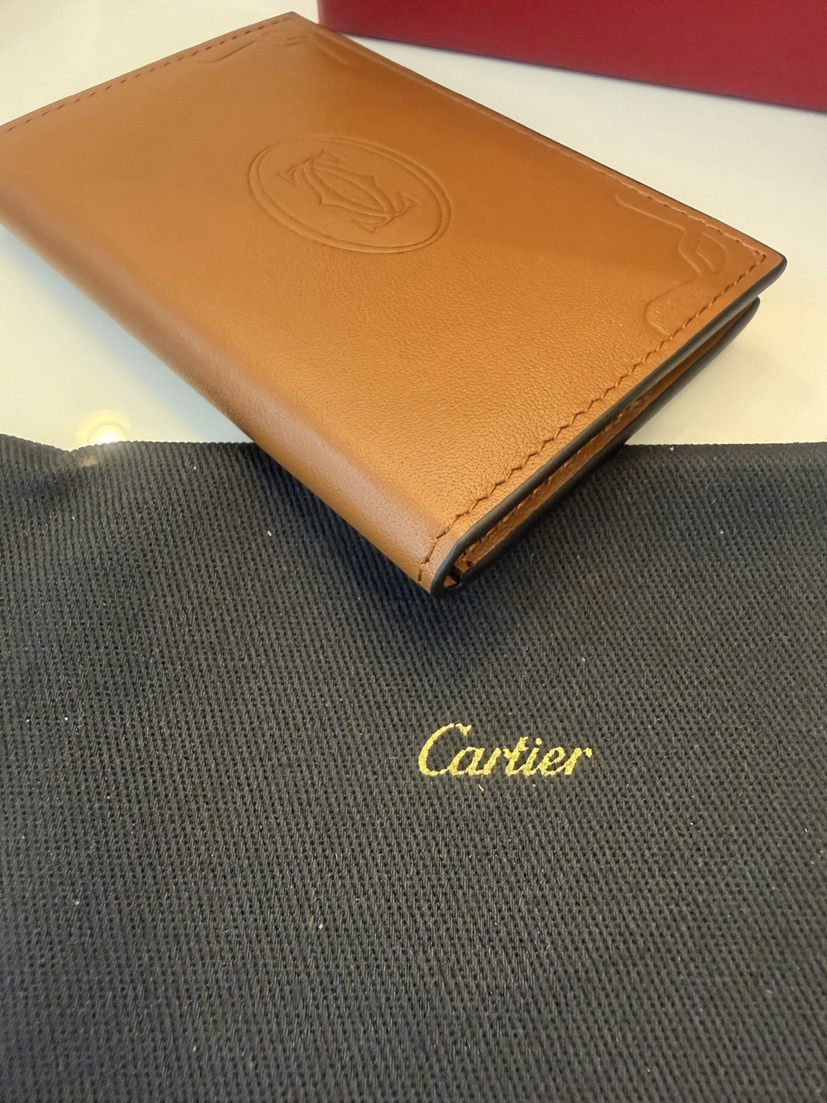 Cartier Card holder must wallet Beige